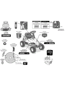 Label Map parts for Craftsman Lawn Tractor RER1000 / 2012 from AppliancePartsPros.com