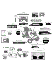 Label Map parts for Craftsman Z-Series 17AK9TKR099 / 2009 from AppliancePartsPros.com