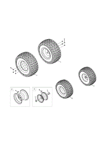 Wheels parts for Craftsman Garden Tractor 14A7A3ZQ099 / 2015 from AppliancePartsPros.com