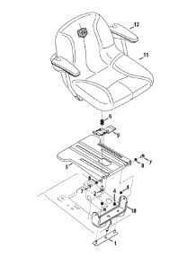 Seat Assembly parts for Craftsman Garden Tractor 14A7A3ZW099 / 2015 from AppliancePartsPros.com