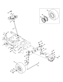 Steering & Front Wheels parts for Craftsman Lawn Tractor 13A277SS099 / 2013 from AppliancePartsPros.com