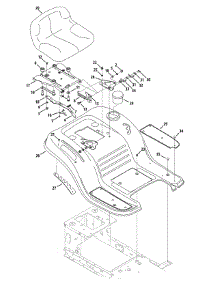 Seat & Fenders parts for Craftsman Lawn Tractor 13AJ77SS099 / 2010 from AppliancePartsPros.com