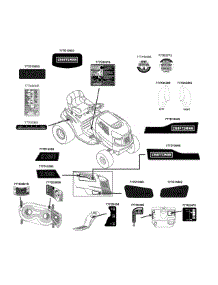 Label Map parts for Craftsman Lawn Tractor 13AJ78SS099 / 2011 from AppliancePartsPros.com