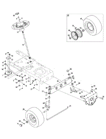 Steering & Front Wheels parts for Craftsman Lawn Tractor 13AL78SS299 / 2010 from AppliancePartsPros.com