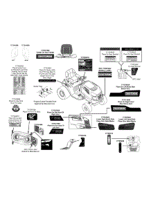 Label Map parts for Craftsman Lawn Tractor 13BJ78SS099 / 2013 from AppliancePartsPros.com
