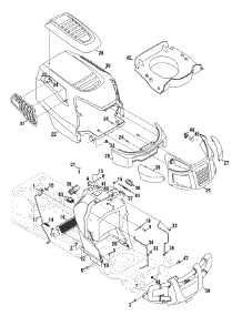 Hood, Grille & Dash parts for Craftsman Garden Tractor 14AW94PK099 / 2010 from AppliancePartsPros.com