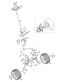 Steering & Front Wheels parts for Craftsman Garden Tractor 14AW94PK099 / 2010 from AppliancePartsPros.com