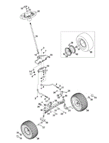 Steering & Front Wheels parts for Craftsman Lawn Tractor 13AR91PP099 / 2010 from AppliancePartsPros.com