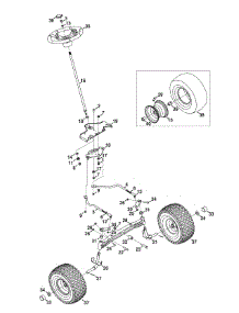 Steering & Front Wheels parts for Craftsman Lawn Tractor 13AR91PS099 / 2010 from AppliancePartsPros.com