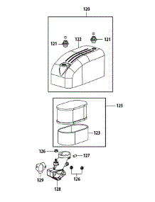 4P90hub Air Intake parts for Craftsman Lawn Tractor 13A277XS099 / 2015 from AppliancePartsPros.com