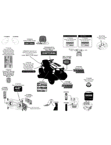 Label Map parts for Craftsman Lawn Tractor 13A277XS299 / 2014 from AppliancePartsPros.com