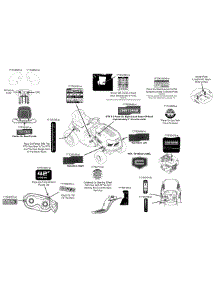 Label Map parts for Craftsman Lawn Tractor 13A277XS299 / 2015 from AppliancePartsPros.com