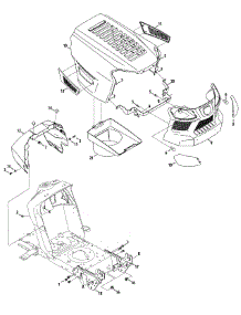 Hood & Grille parts for Craftsman Lawn Tractor 13A278XS099 / 2014 from AppliancePartsPros.com