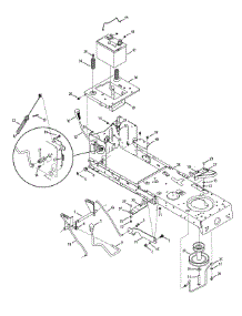 Frame, Battery & Pto parts for Craftsman Lawn Tractor 13A278XS299 / 2015 from AppliancePartsPros.com