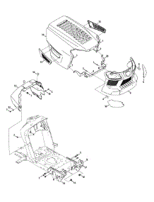 Hood & Grille parts for Craftsman Lawn Tractor 13AD78XS099 / 2015 from AppliancePartsPros.com