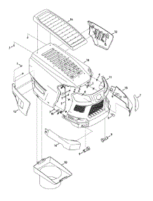 Hood & Grille parts for Craftsman Lawn Tractor 13APA1ZS099 / 2015 from AppliancePartsPros.com