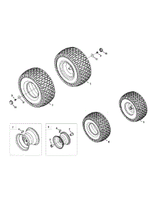 Wheels parts for Craftsman Lawn Tractor 13APA1ZS099 / 2015 from AppliancePartsPros.com
