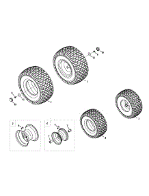 Wheel Assembly parts for Craftsman Lawn Tractor 13AQA1ZT099 / 2015 from AppliancePartsPros.com