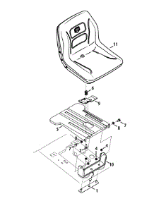 Seat Assembly parts for Craftsman Lawn Tractor 13A7A1ZW099 / 2015 from AppliancePartsPros.com