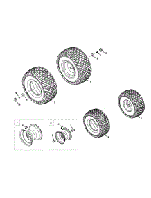 Wheels parts for Craftsman Lawn Tractor 13A7A1ZW099 / 2015 from AppliancePartsPros.com