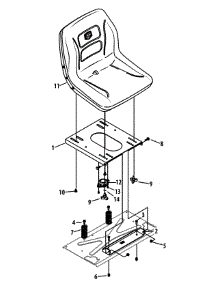 Seat Assembly parts for Craftsman Z-Series 17ASDALB099 / 2015 from AppliancePartsPros.com