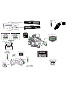 Label Map parts for Craftsman Z-Series 17AK2ACP099 / 2012 from AppliancePartsPros.com