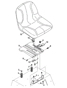 Seat parts for Craftsman Z-Series 17AK2ACS099 / 2013 from AppliancePartsPros.com