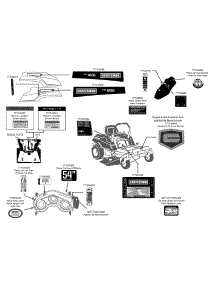 Label Map parts for Craftsman Z-Series 17AF2ACK099 / 2014 from AppliancePartsPros.com