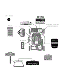 Label Map Cc46es Cub Engine parts for Cub Cadet Home Maintenance Self-Propelled Walk-Behind Mower 12AE46JA / 2011 from AppliancePartsPros.com