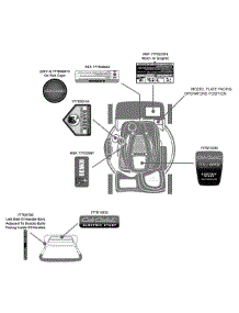 Label Map Cc46es parts for Cub Cadet Home Maintenance Self-Propelled Walk-Behind Mower 12AE46JA010 / 2010 from AppliancePartsPros.com