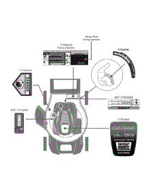 Label Map Cc500 parts for Cub Cadet Home Maintenance Push Walk-Behind Mower 11A-18M9 / 2010 from AppliancePartsPros.com