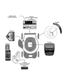 Label Map 18A-188 parts for Cub Cadet Home Maintenance Electric Mower 18A-188-710 / 2010 from AppliancePartsPros.com