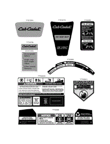 Label Map Cc500bat parts for Cub Cadet Home Maintenance Electric Mower 18A-189-710 / HM 2011 from AppliancePartsPros.com