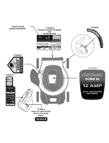 Label Map 18A-182 parts for Cub Cadet Home Maintenance Electric Mower 18A-182 / 2010 from AppliancePartsPros.com