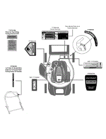 Label Map Cc550es parts for Cub Cadet Home Maintenance Self-Propelled Walk-Behind Mower 12AE18JA / 2011 from AppliancePartsPros.com