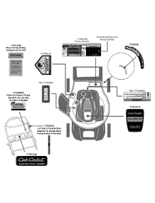 Label Map Cc550sp parts for Cub Cadet Home Maintenance Self-Propelled Walk-Behind Mower 12A-18M7010 / 2011 from AppliancePartsPros.com