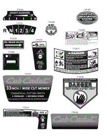 Label Map Cc760es parts for Cub Cadet Home Maintenance Self-Propelled Walk-Behind Mower 12AE764N / 2011 from AppliancePartsPros.com