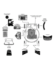 Label Map Cc98h parts for Cub Cadet Home Maintenance Self-Propelled Walk-Behind Mower 12A-989Q710 / 2011 from AppliancePartsPros.com