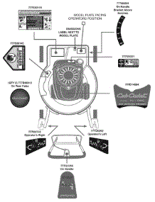Label Map Cc98h parts for Cub Cadet Home Maintenance Self-Propelled Walk-Behind Mower 12A-98FQ / 2010 from AppliancePartsPros.com