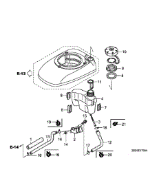 Honda Gcv190las3a Fuel Tank parts for Cub Cadet Home Maintenance Self-Propelled Walk-Behind Mower 12A-98FQ710 / 2010 from AppliancePartsPros.com