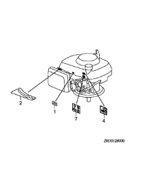 Honda Gcv190las3a Labels parts for Cub Cadet Home Maintenance Self-Propelled Walk-Behind Mower 12A-98FQ710 / 2010 from AppliancePartsPros.com