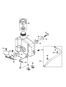 5P70m0c Fuel Tank & Mounting parts for Cub Cadet Home Maintenance Self-Propelled Walk-Behind Mower 12A-98M7009 / HM 2012 from AppliancePartsPros.com