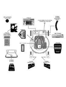 Label Map Cc98m parts for Cub Cadet Home Maintenance Self-Propelled Walk-Behind Mower 12A-98M7010 / 2011 from AppliancePartsPros.com