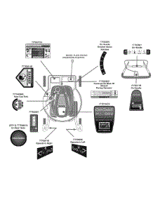 Label Map Cc98m parts for Cub Cadet Home Maintenance Self-Propelled Walk-Behind Mower 12A-98MZ210 / 2010 from AppliancePartsPros.com