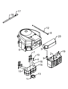 Engine Accessories Intek Twin parts for Gardenway Lawn Tractor 13AF693G118 / 2002 from AppliancePartsPros.com