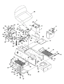 Seat, Fuel Tank, Battery, Frame parts for Gardenway Lawn Tractor 13AF693G118 / 2002 from AppliancePartsPros.com