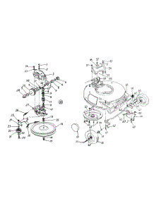 Transmission And Wheel Assembly parts for Hechinger Self-Propelled Walk-Behind Mower 124-137D372 / 1994 from AppliancePartsPros.com