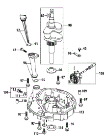 5P70ml Crankshaft & Crankcase Cover parts for Huskee / Husky Push Walk-Behind Mower 11A-54M7031 / 2010 from AppliancePartsPros.com