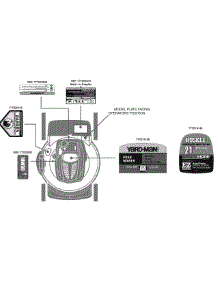 Label Map 11A-54M parts for Huskee / Husky Push Walk-Behind Mower 11A-54M7031 / 2010 from AppliancePartsPros.com