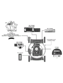 Label Map 11A-A0jc031 parts for Huskee / Husky Push Walk-Behind Mower 11A-A0JC031 / 2012 from AppliancePartsPros.com